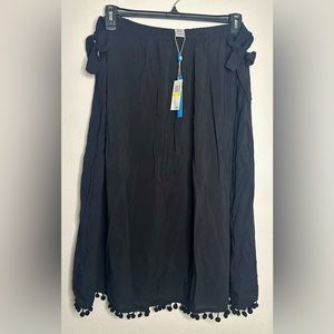 SWIMWEAR COVER-UP BOTTOMS SIDE TIES BLACK DRESS